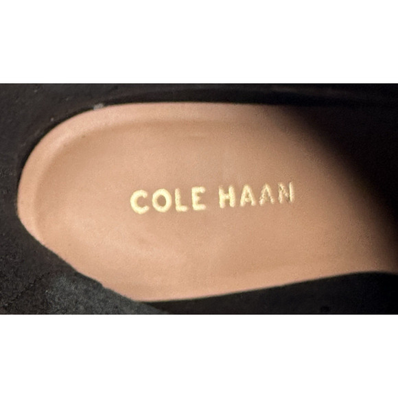 COLE HAAN Naia Black Leather Ankle Boots Womens Size 7B Side Zip New $200 B - Picture 9 of 11